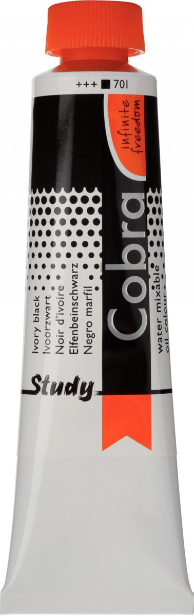 Cobra Study Olieverf 40ml | Ivory Black (701)